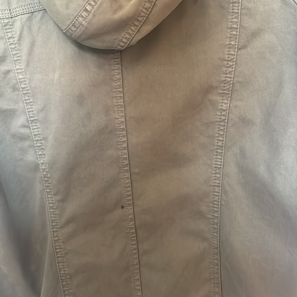 AMERICAN EAGLE OUTFITTERS WOMENS ARMY GREEN OUTDOOR JACKET HOOD - Picture 6 of 8